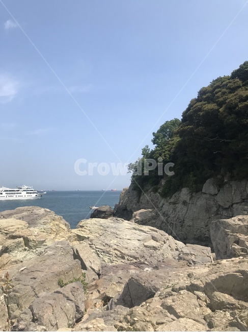 암벽,섬,바위,돌,바다,하늘,경치,여수