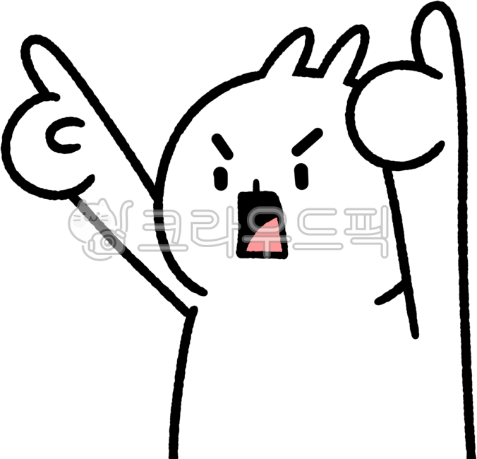 Cheering,lets go,korea,rabbit,Lets go,illustration