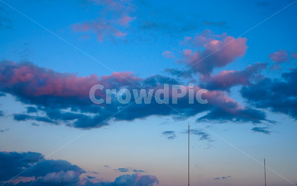 노을,석양,하늘,구름,피뢰침,풍경,자연,풍경,nature,landscape,outdoors,옥외,weather,날씨,cloud,sky,cumulus,적운