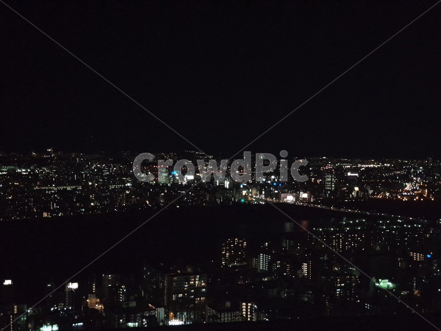 야경,view,불빛,일본,오사카