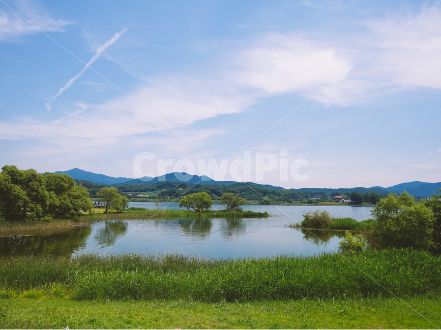 한강,남한강,물의정원,반영,하늘,구름,운치,초여름,여름,자연,풍경,nature,landscape,한국자연풍경,한국자연경관,korea nature landscape,water,물,outdoors,옥외