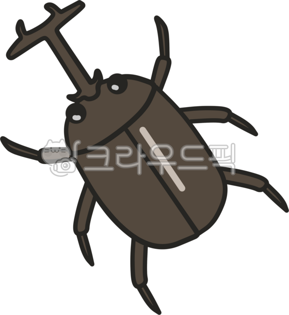 Insect,illustration,cute,black,brown,longicorn beetle,bug
