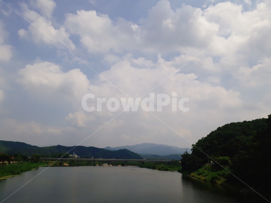 구름,하늘,물가,산,힐링,cloud,healing,풍경,landscape