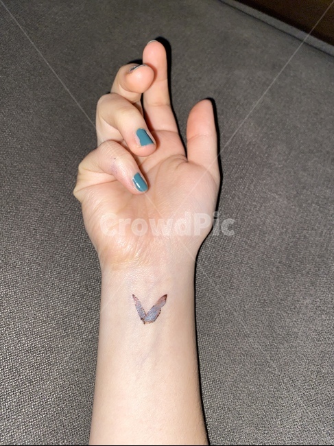 손,타투,나비,네일,여자손,person,human,hand,wrist,손목,skin,피부,tattoo,인간