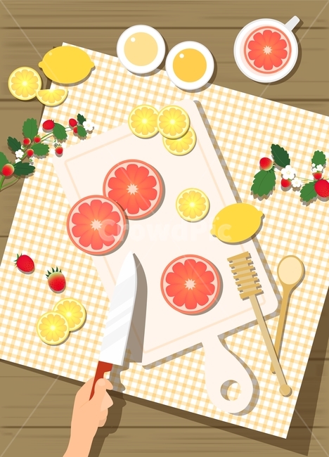 요리,도마,칼,레몬,딸기,자몽,일러스트,배경,주방,키친,부엌,주방용품,요리도구,kitchen,kitchenware,cookroom,cookingutensil,음식,식재료,요리,food,cook,meal,dishes,food reserves,그래픽,일러스트레이션,graphic,illustration