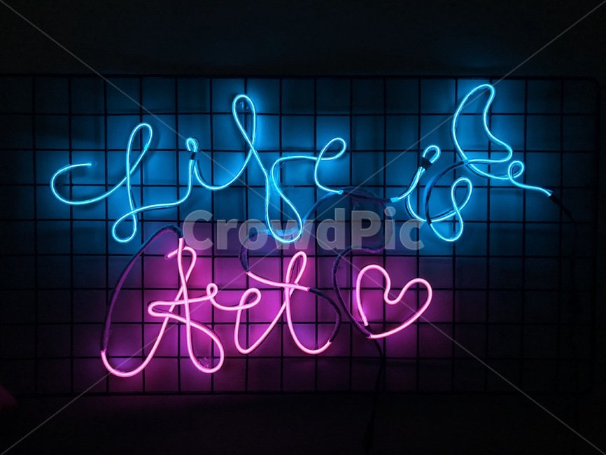 네온사인,네온,미술,예술,삶,life,art,neon,neonsign,dark,어두움,블루,핑크,달,하트,파랑,분홍,blue,pink,색깔,색상,색채,색감,color sense,color sensitivity,feeling of color
