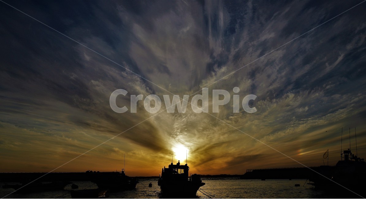 노을,석양,바다,배,sunset,자연,풍경,nature,landscape,실루엣,그림자,silhouette,shadow,산업,industry,industrial,어업,fishery,fishing industry,light,빛,flare,플레어,sunlight,햇빛
