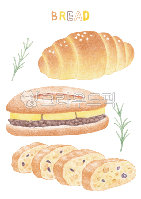 그림,일러스트레이션,일러스트,드로잉,배경,백그라운드,색연필,색연필화,수작업,음식,디저트,후식,카페,식품,맛있는,달콤한,캘리그라피,캘리그래피,캘리,영문,영어,빵,소금빵,앙버터,치아바타,식사빵,illustration,drawing,hand,drawn,watercolor,painting,background,food,dessert,delicious,calligraphy,salt,bread,butter,red,bean,ciabatta,meal