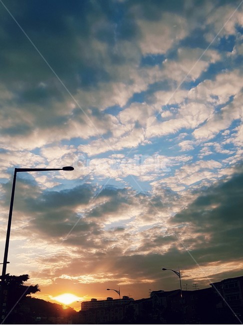 하늘,구름,풍경,석양,태양