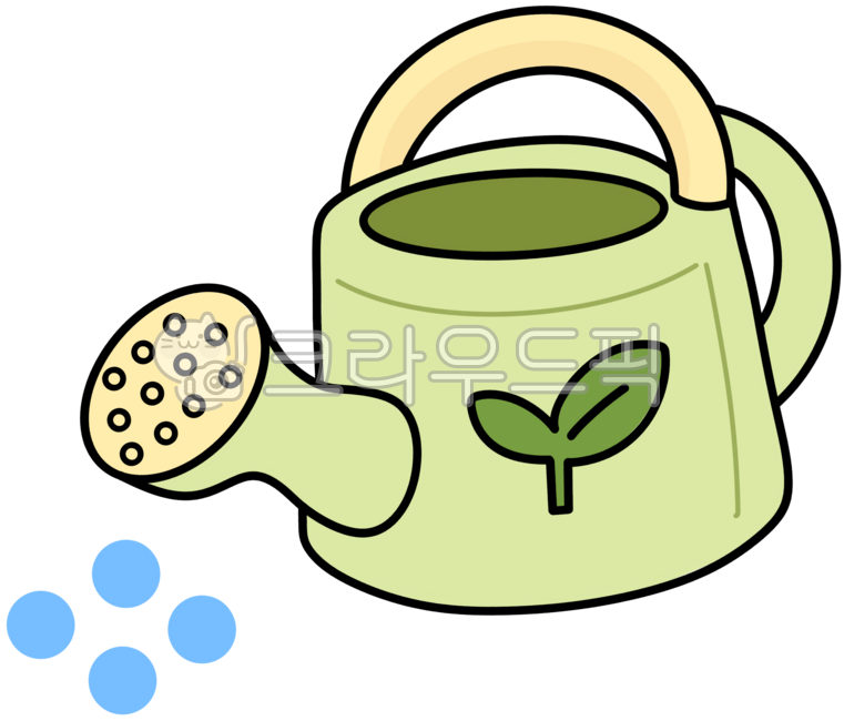 물뿌리개,화분,식목일,새싹,귀여운