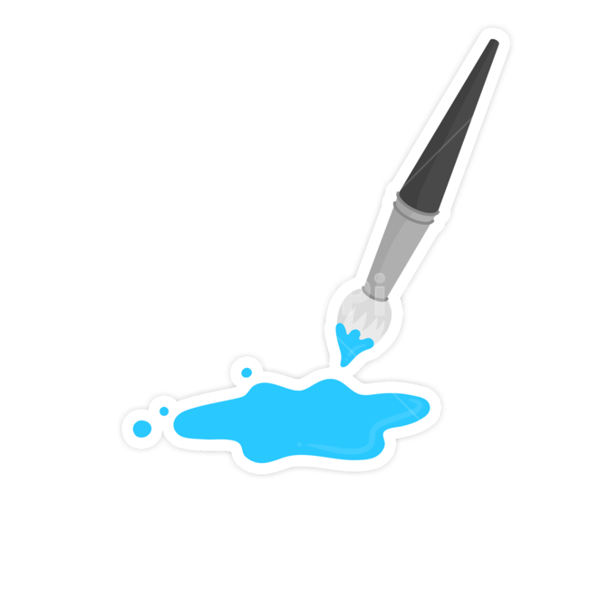 파랑색,붓,하늘색,색깔,색상,물감,미술,누끼,remove background