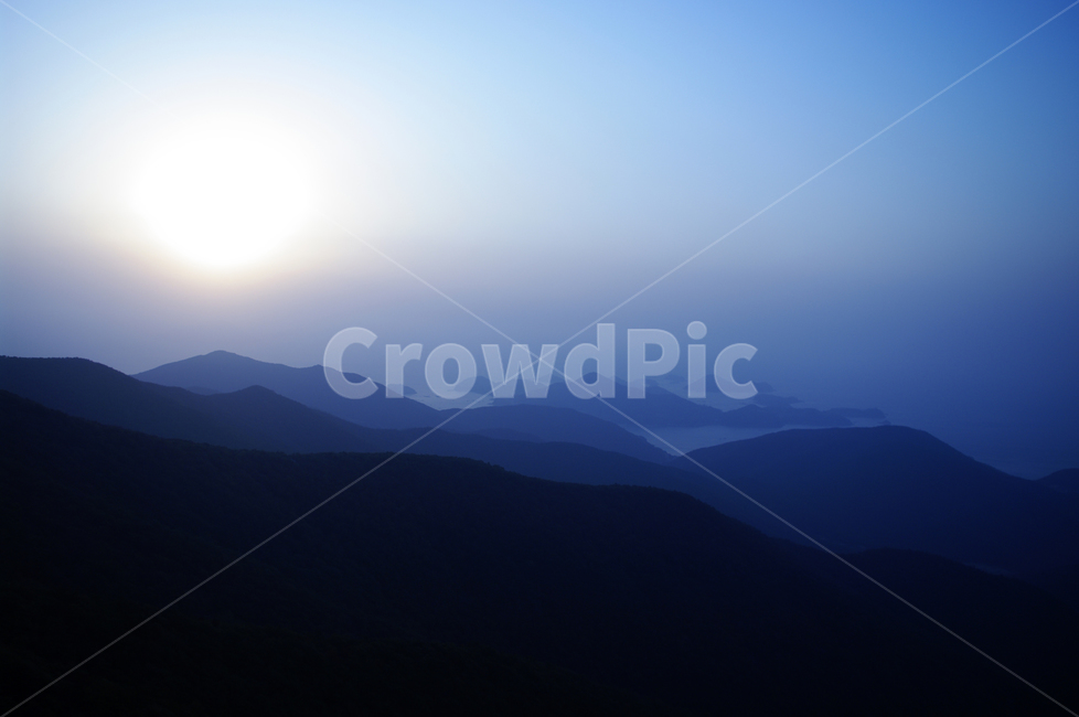 노을,하늘,산,구름,일출,풍경,섬,자연,풍경,nature,landscape,mountain range,산맥,outdoors,옥외,mountain