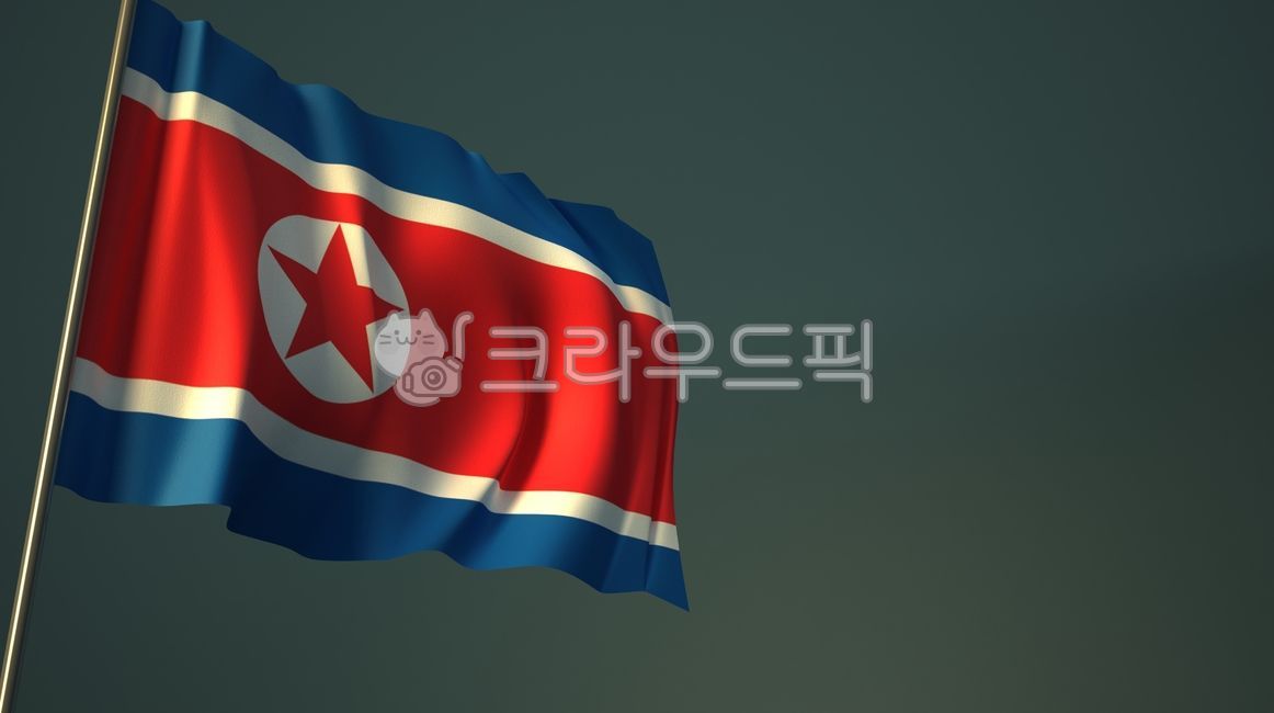 북한,인공기,국기,국가,상징,바람,심볼,깃발,회담,northkorea,나라,배경,프리젠테이션,백그라운드,3d,rendering,symbol,country,flag,pole,summit,presentation,background