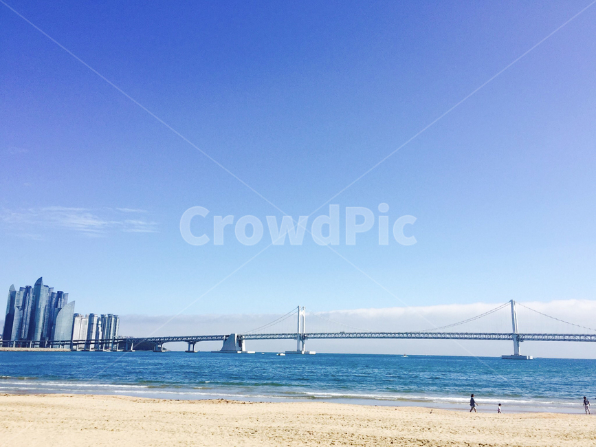 바다,광안리,부산,구름,바닷가,광안리바다,광안대교