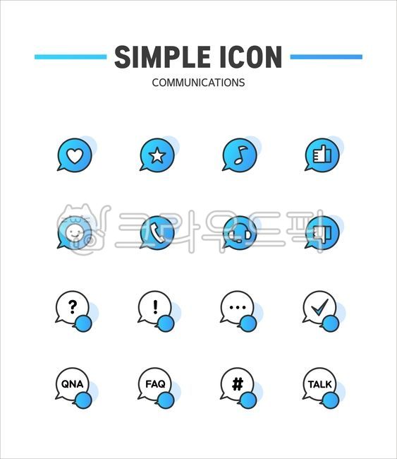 일러스트,디자인,소스,웹소스,그래픽소스,웹,모바일,아이콘,아이콘세트,라인아이콘,심플아이콘,벡터아이콘,블루,파란색,심플,벡터,포인트,커뮤니케이션,말풍선,하트,별,음표,핸드모션,좋아요,싫어요,추천,비추천,엄지,이모티콘,수화기,전화,통화,상담,물음표,느낌표,체크,고객센터,해시태그