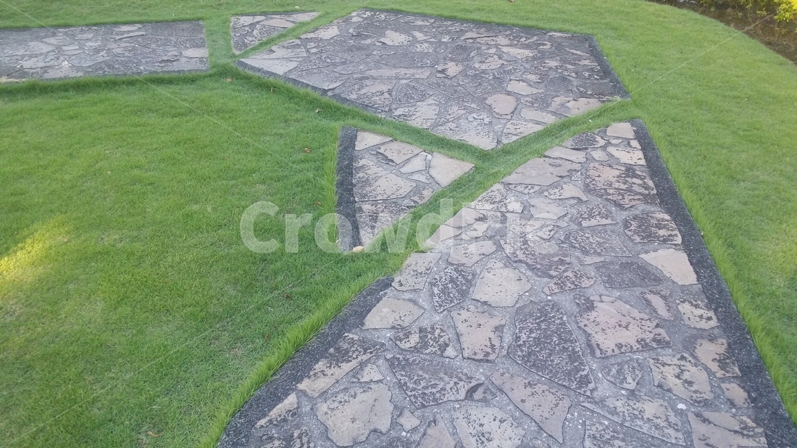 잔디밭,돌길,조경,pave,돌,stonepave