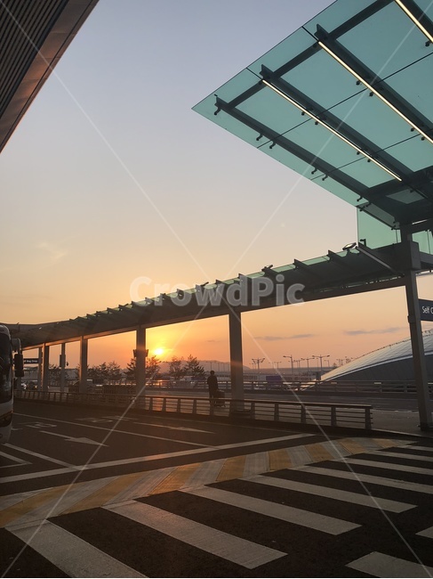 노을,공항,설렘,떠남,airport