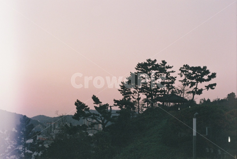 노을,석양,거리,통영,해질녘