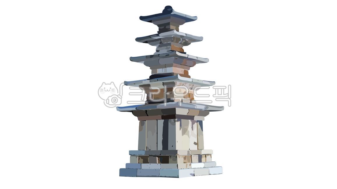 정림사지,부여정림사지,탑,탑일러스트,석탑,정림사지일러스트,일러스트,유적,역사,백제,백제역사유적지구,건축물