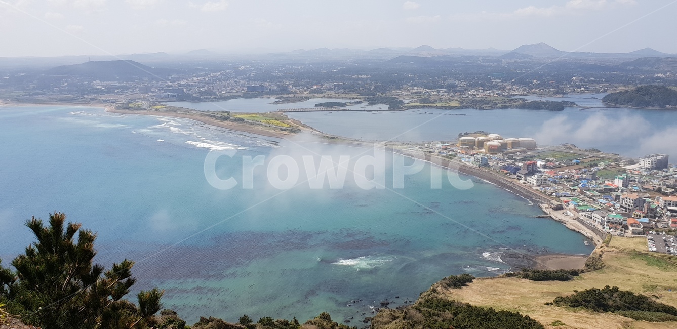 제주도,성산일출봉,일출봉,제주,바다,제주도,jeju,jeju island,시골,마을,풍경,landscape,country,rural,town,경치,outdoors,옥외,nature,자연,scenery,aerial view,조감도