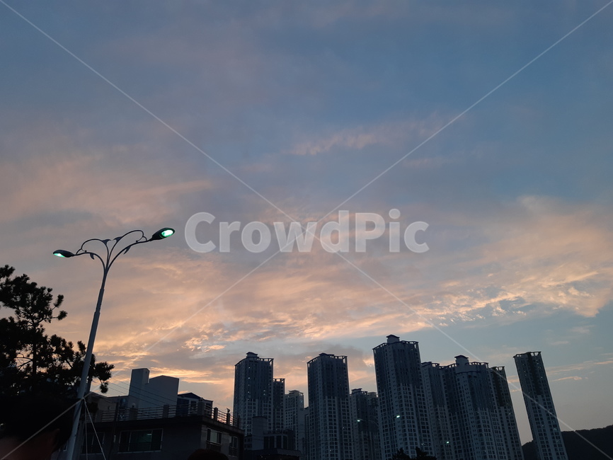 nature,자연,구름,하늘,풍경,도시,가로등,노을,sky