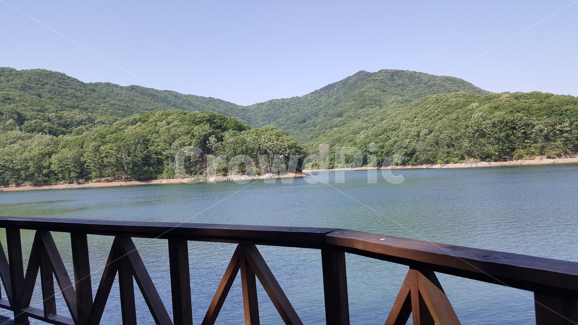 호수,다리,풍경,산,야외,기산리,파주,울타리,국내,자연,풍경,nature,landscape,water,물,railing,난간