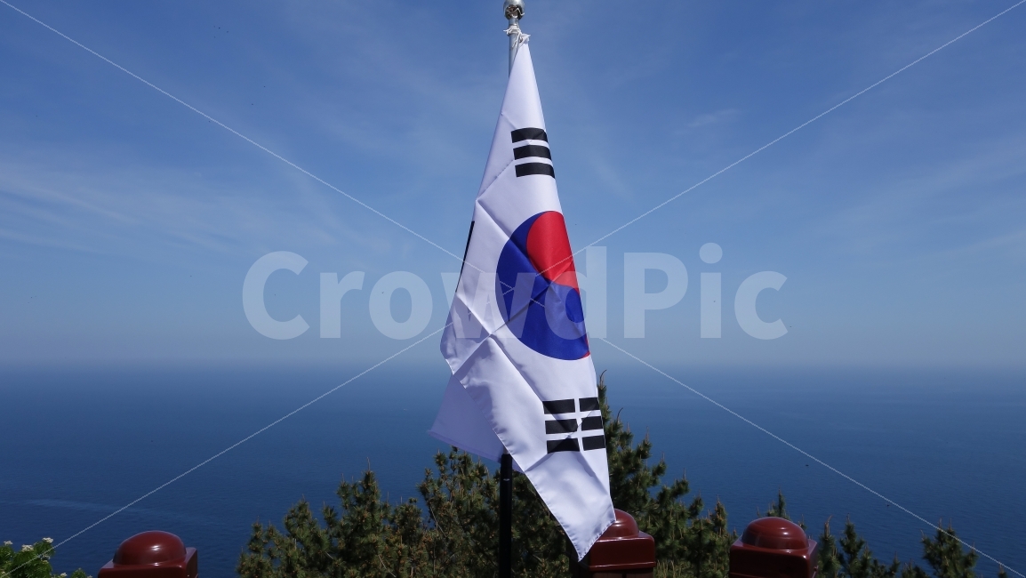 독도전망대,울릉도,태극기,스카이라운지,독도전망대케이블카