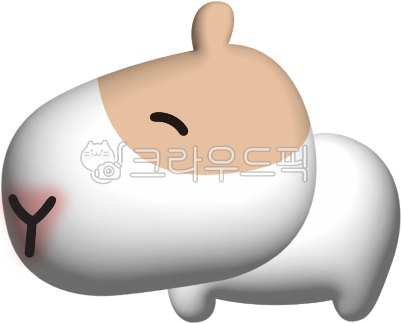 Guinea pig,illustration,3D,plump,cute,animal,character,emoticon