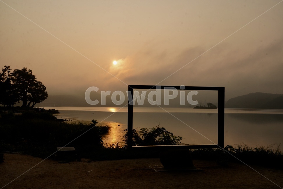 일출,풍경,액자,아침,여름,summer,morning,river,sun