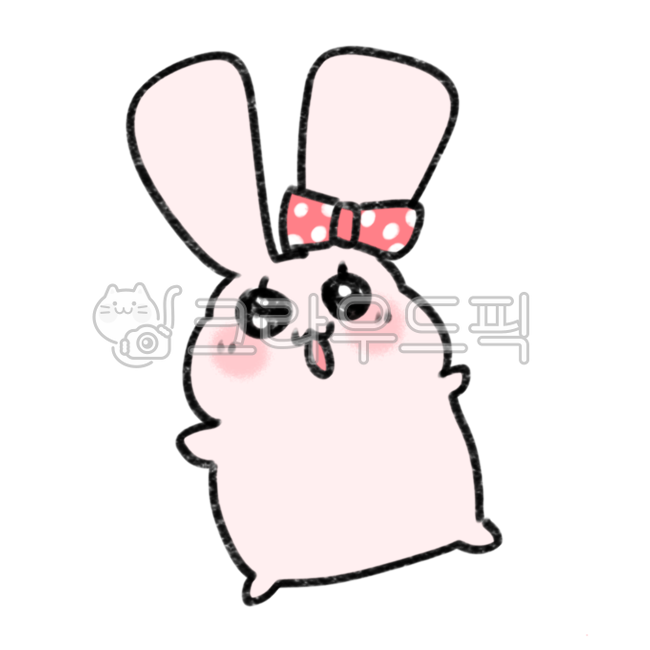 토끼,리본토끼,아기토끼,아기동물,동물캐릭터,손그림,일러스트,리본