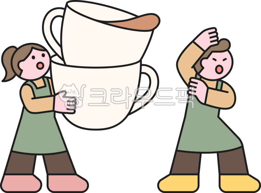 작고귀여운, 외곽선, 귀여운, 심플, 단순한, 사진,이미지,일러스트,캘리그라피 - 미니와이드작가