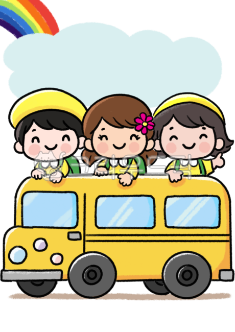 귀여움,남자,남자어린이,여자,여자어린이,어린이,어린이집,유치원,병아리,원아모집,일러스트,손그림,노란버스,유치원버스,어린이집버스,무지개,말풍선,bus,버스
