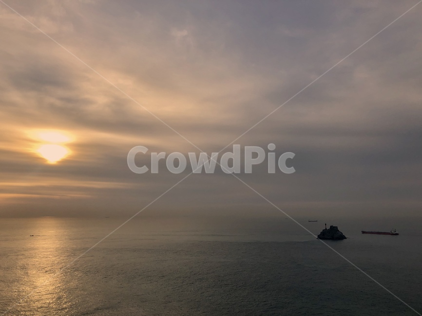 배,노을,바다,하늘,자연,풍경,nature,sky