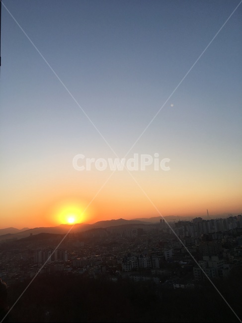 일출,새해,등산,해맞이,해돋이,지평선,해,하늘,산