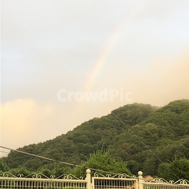 무지개,rainbow,하늘,sky,산,mountain,자연,풍경,nature,landscape