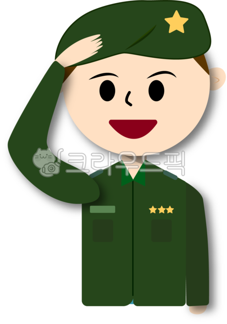 군인,경례,국군의날,군복,육군,장병,베레모,상반신,군인일러스트,군