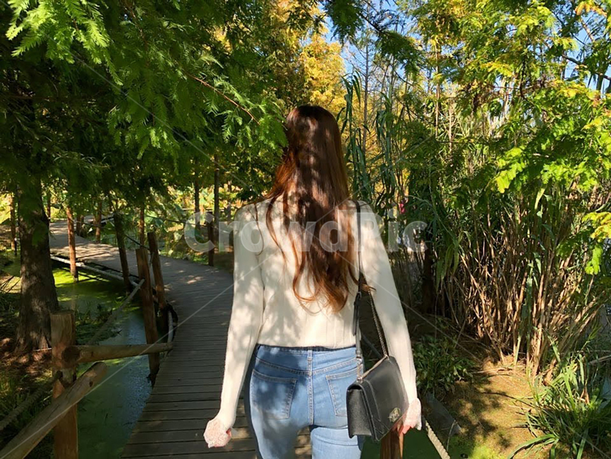 여자,뒷모습,풍경,수목원,풀,여행,여행지,나무,실루엣,인물실루엣,길,머리,긴머리,흰티,청바지,풀숲,그림자,햇빛,해,초록,공원,들판,여인,소녀,자연,그린,야외,계절,봄,숲,숲길,산책,여름,휴가,감성,인물,사람,인간