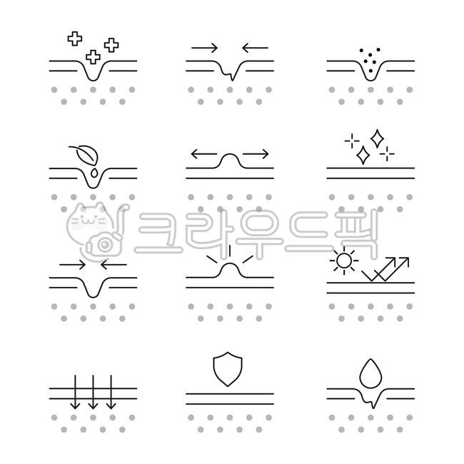 미용,피부,모공,자외선,흡수,화장품,영양,탄력,수분,보습,치료,그래픽,일러스트레이션,graphic,illustration