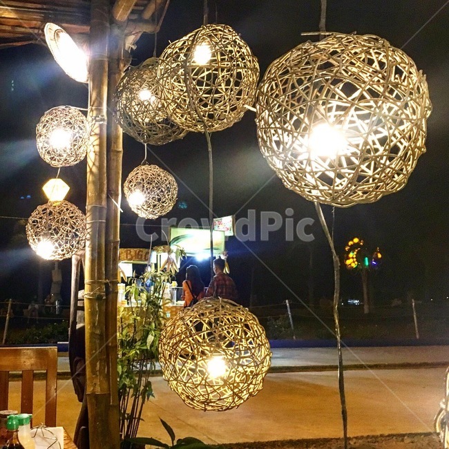 lighting,조명,야경,여름밤,카페,야외식당,야시장,동남아,필리핀,팔라완