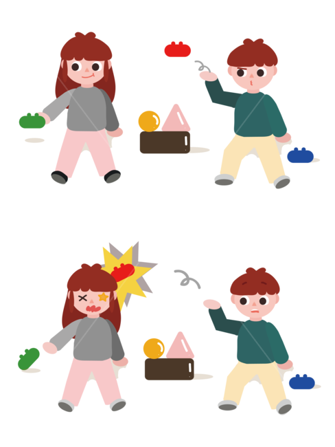 사고유형,아동안전,안전사고,어린이,아동,cute,귀여움,귀여운,사랑스러운,아기,아이,children,child,어린이캐릭터,영유아,어린이집,유치원,kindergarden,person,사람,human,인간,안전교육,장난감,toy,던짐,놀이,play,그래픽,일러스트레이션,graphic,illustration