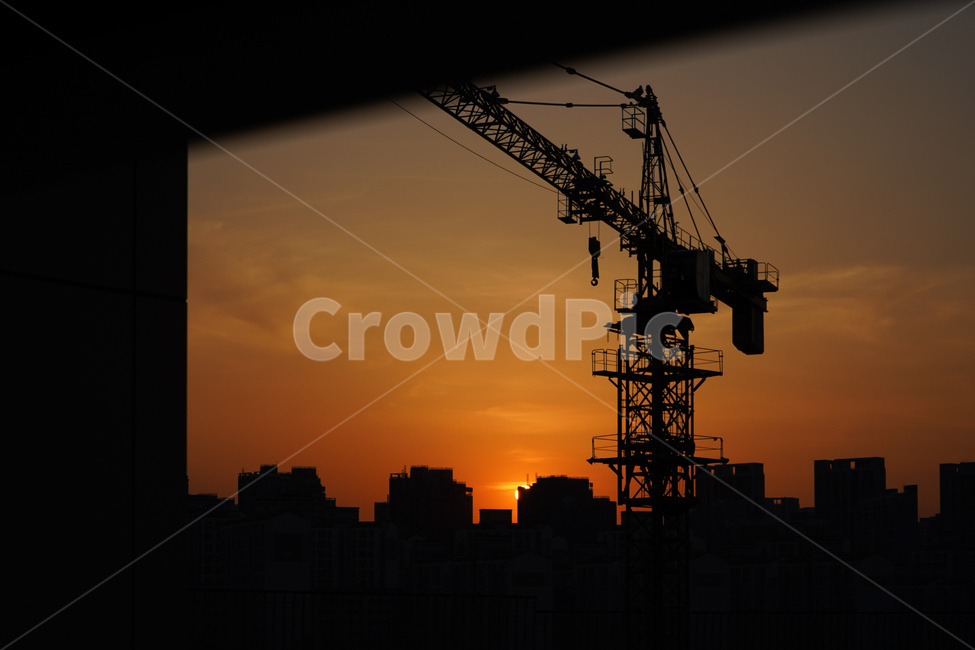 constructioncrane,건설크레인,크레인,crane,건설,건설현장,building,construction,silhouette,실루엣,건축,건물,노을,sunset,기중기