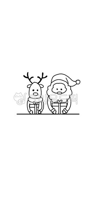 Christmas Contest,gift,Santa,painting,Rudolf,Christmas Illustration Contest,illustration,line drawing,Santa Clause