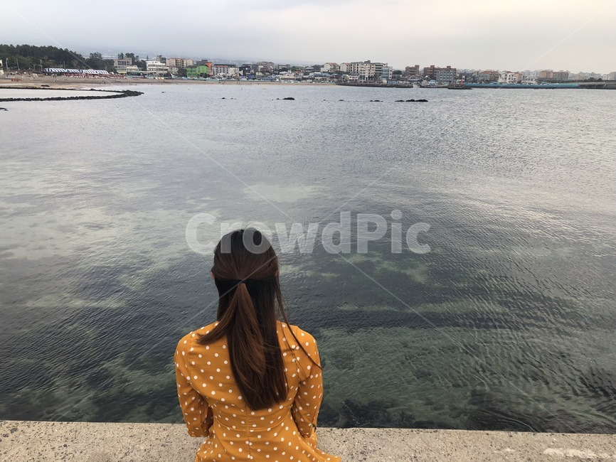 제주도,바다,여자,뒷모습,여성,해수욕장
