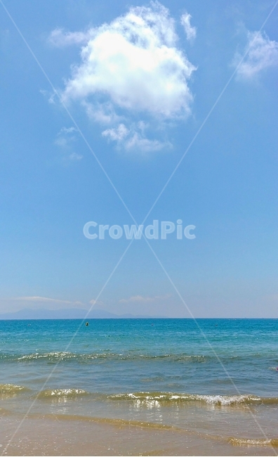 여름,바다,흰구름,신지,명사십리,자연,풍경,nature,landscape,해변,바다,beach,sea