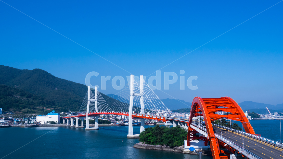 삼천포대교,대교,다리,바다,사천,bridge,교통,교통수단,traffic,transportation,건축물,건물외관,exterior,building,structure,architecture,construction