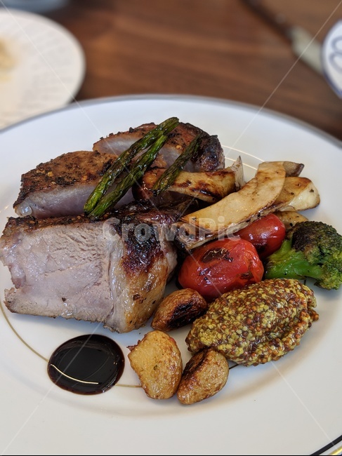 스테이크,돼지고기,음식,요리,이베리코,porksteak,pork,food