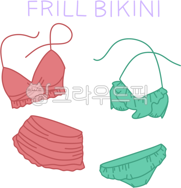 Bikini,bikini drawing,bikini illustration,summer,summer illustration,summer swimsuit,bikini,swimsuit,cool,water play,frill bikini,frillbikini