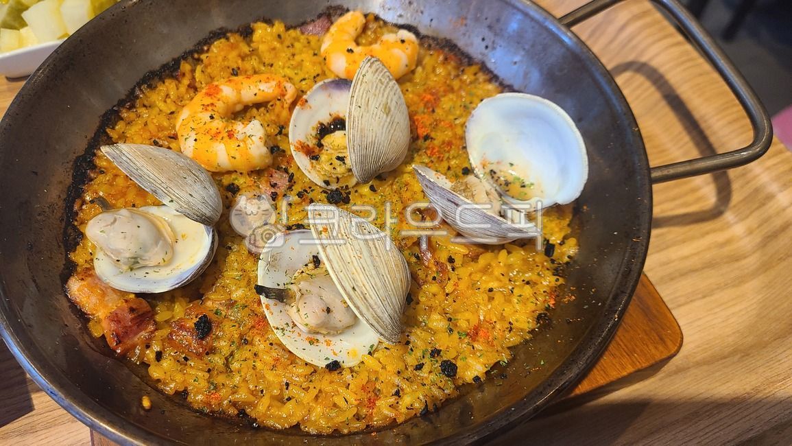 빠에야,조개,대합,한그릇음식,식사,스페인요리