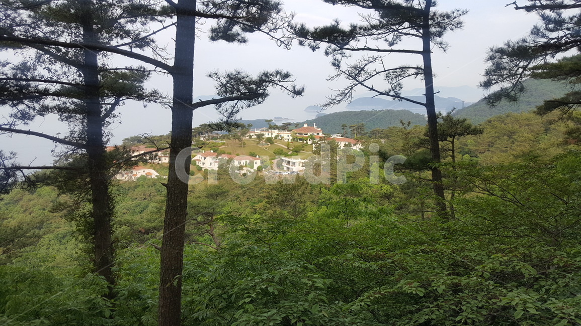 한국,통영,하늘,산,바다,풍경