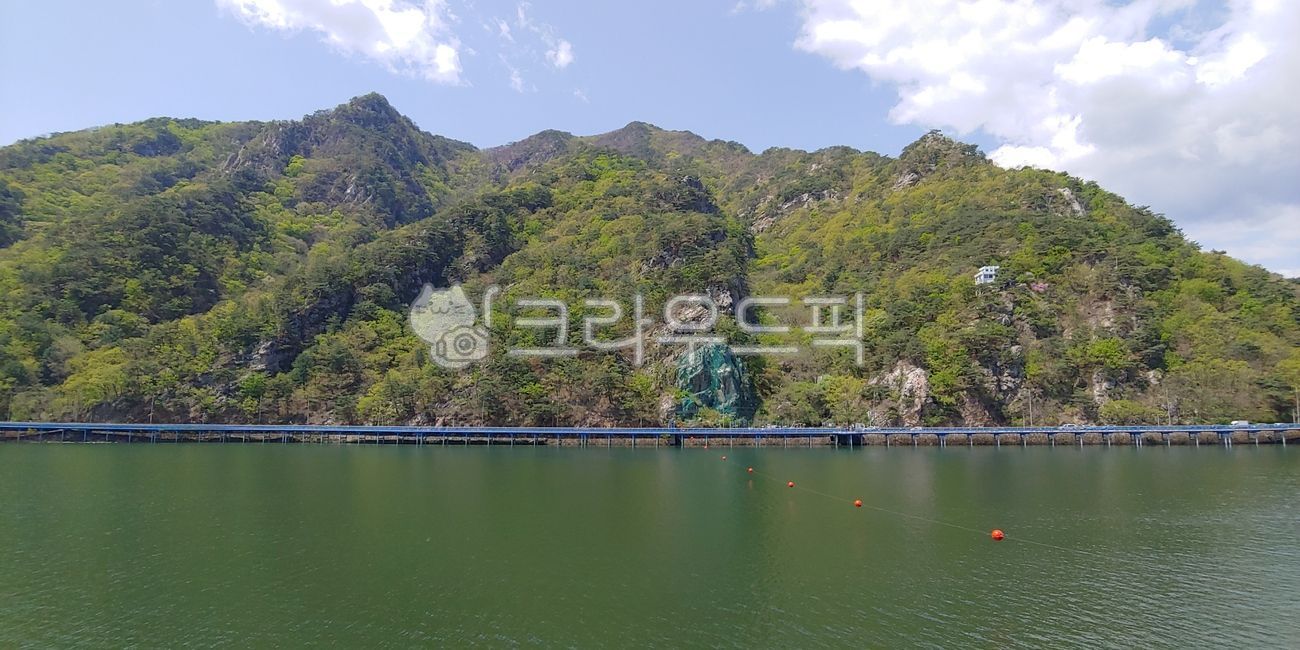 forest,Chuncheon Riverside,nature,tree,water,mountain,Gyeongchunro,Uiam Lake,bridge,lake